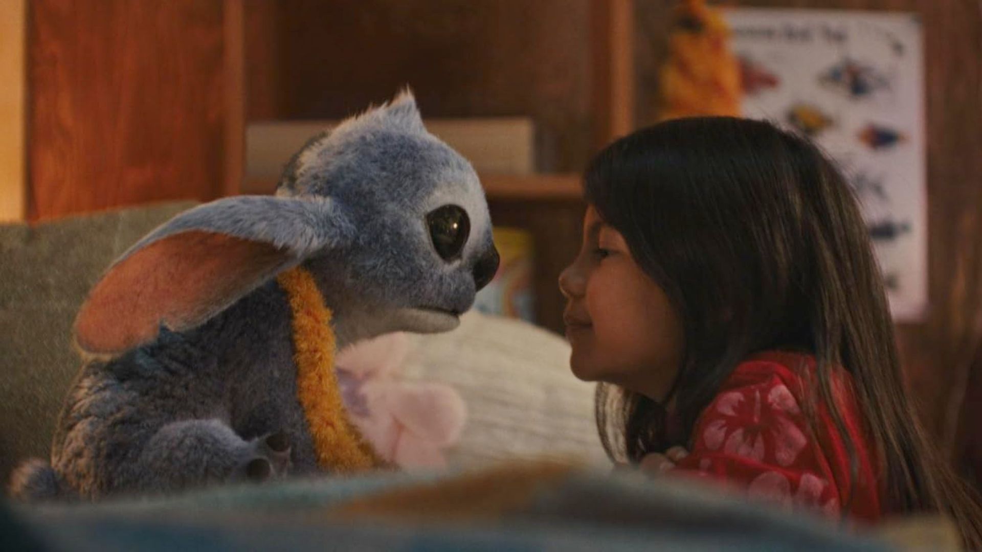 Stitch and Lilo share a moment in Lilo & Stitch