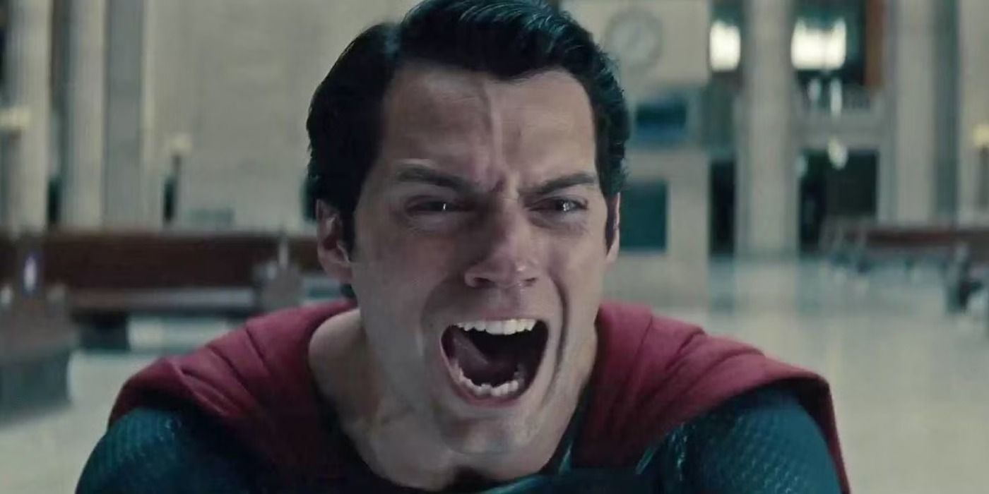 Superman screaming in Man of Steel