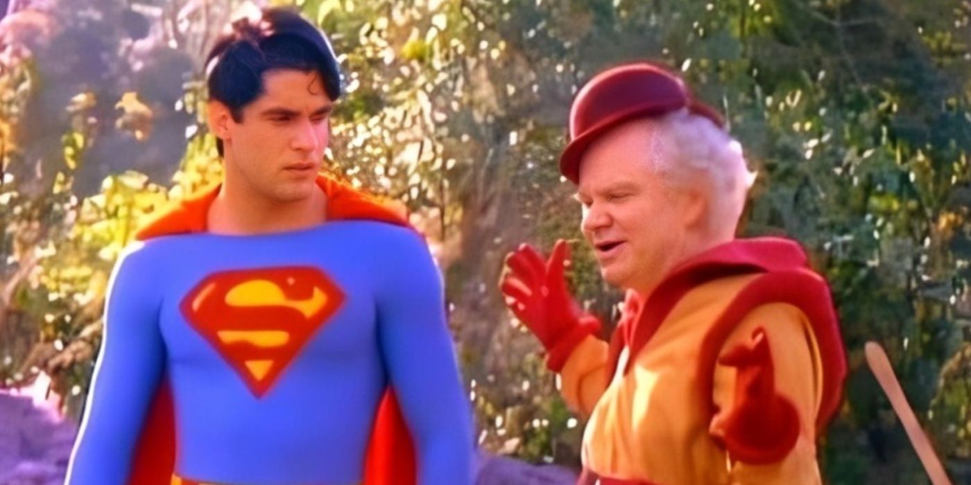 A scene from the 80s Superboy TV show