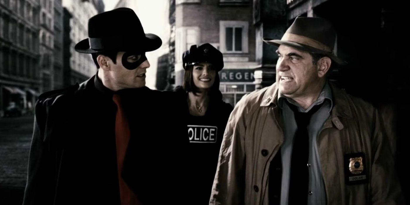 A scene from the superhero movie, The Spirit