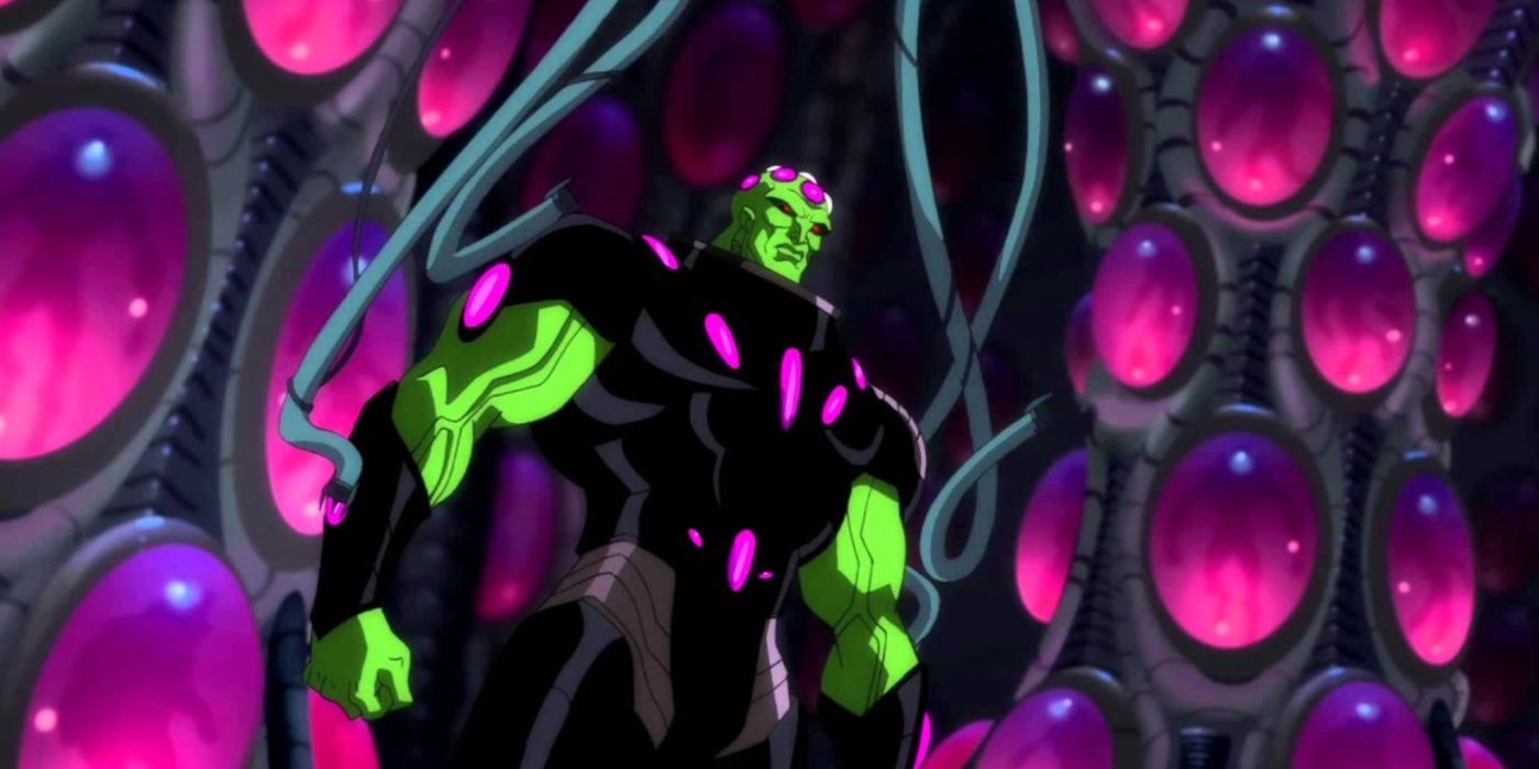 Brainiac in a scene from 'Superman Unbound'