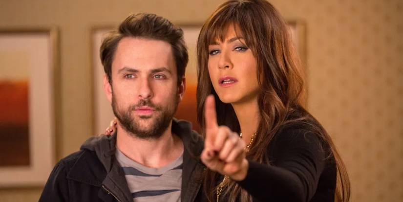 Charlie Day and Jennifer Aniston in Horrible Bosses