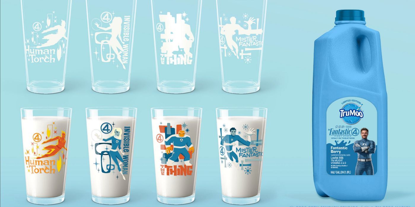 Fantastic Four TruMoo Milk Glasses