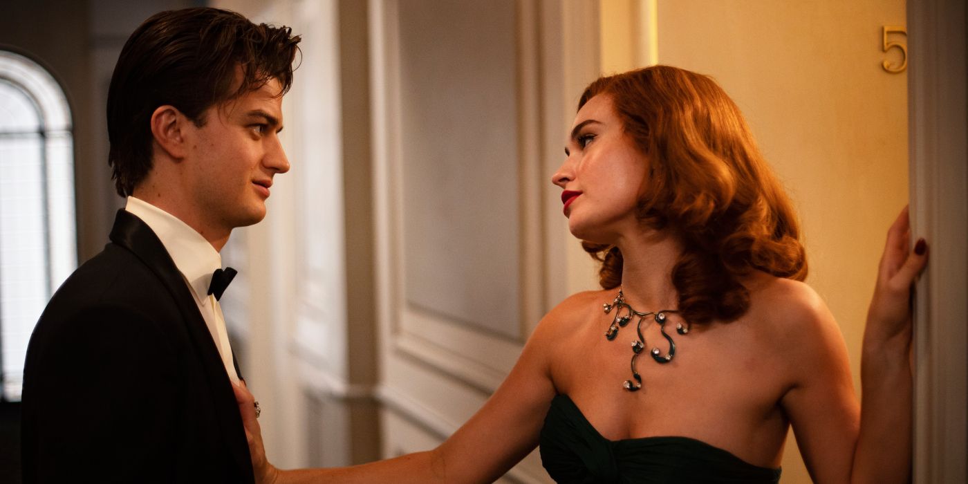 Joe Keery and Lily James in Finally Dawn (2023)
