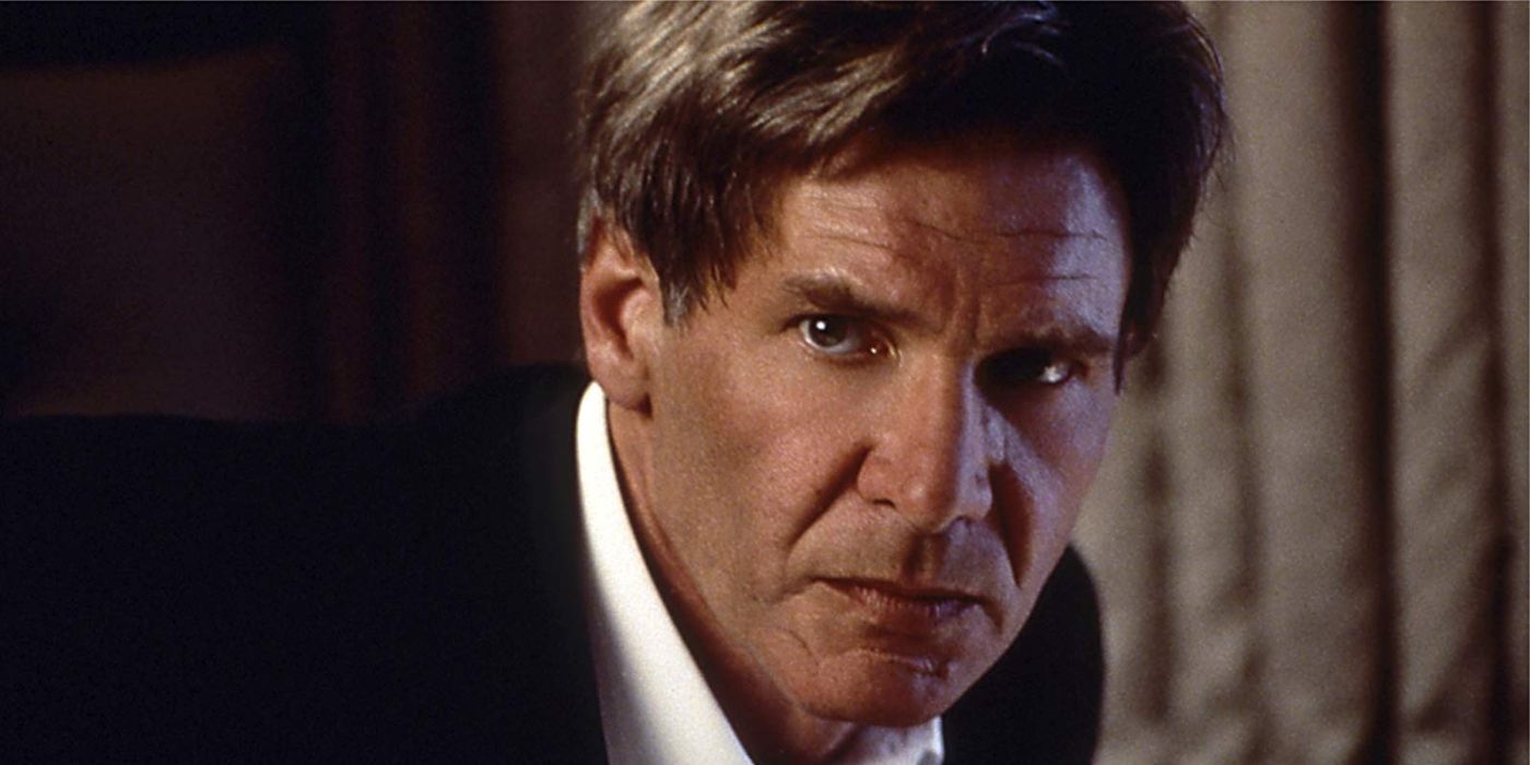 James stares at the camera in Air Force One