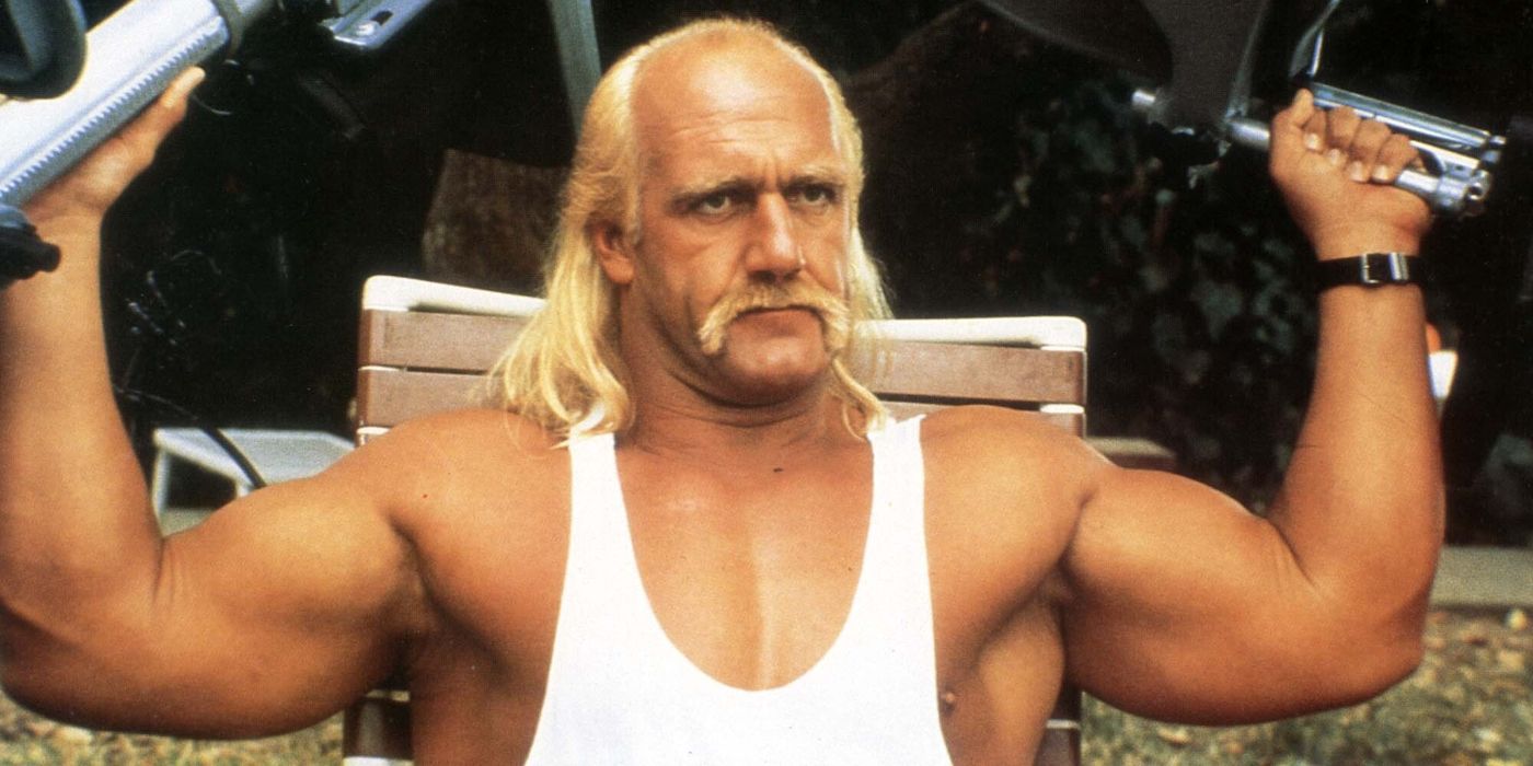 Hulk Hogan in Suburban Commando lifting something heavy