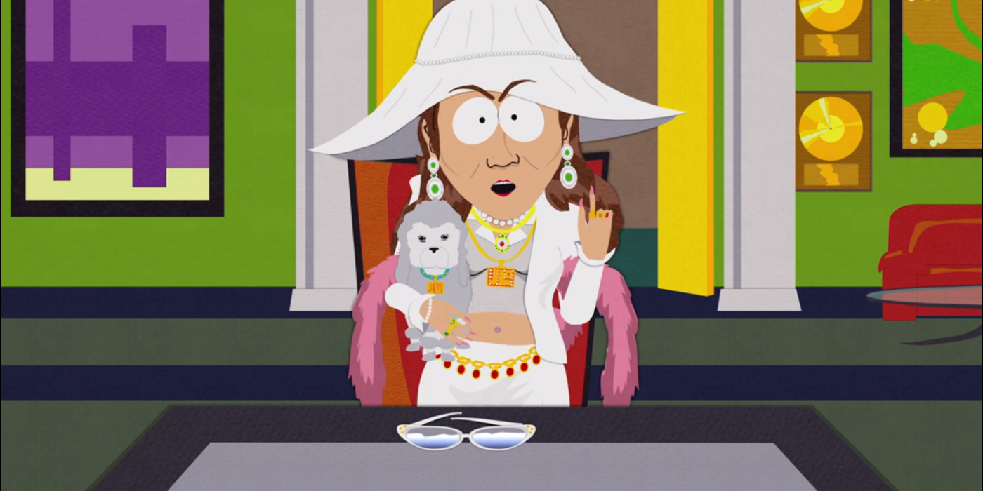 Jennifer Lopez in the South Park episode Fat Butt and Pancake Head.