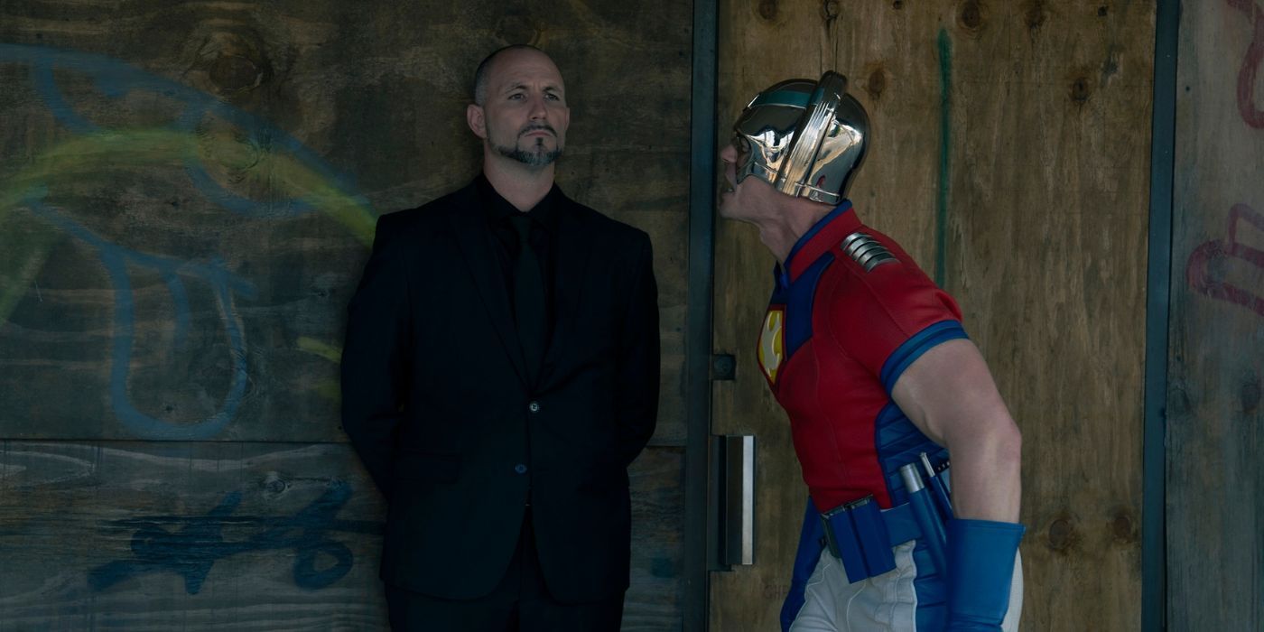 John Cena yells at a man in season 2 of Peacemaker