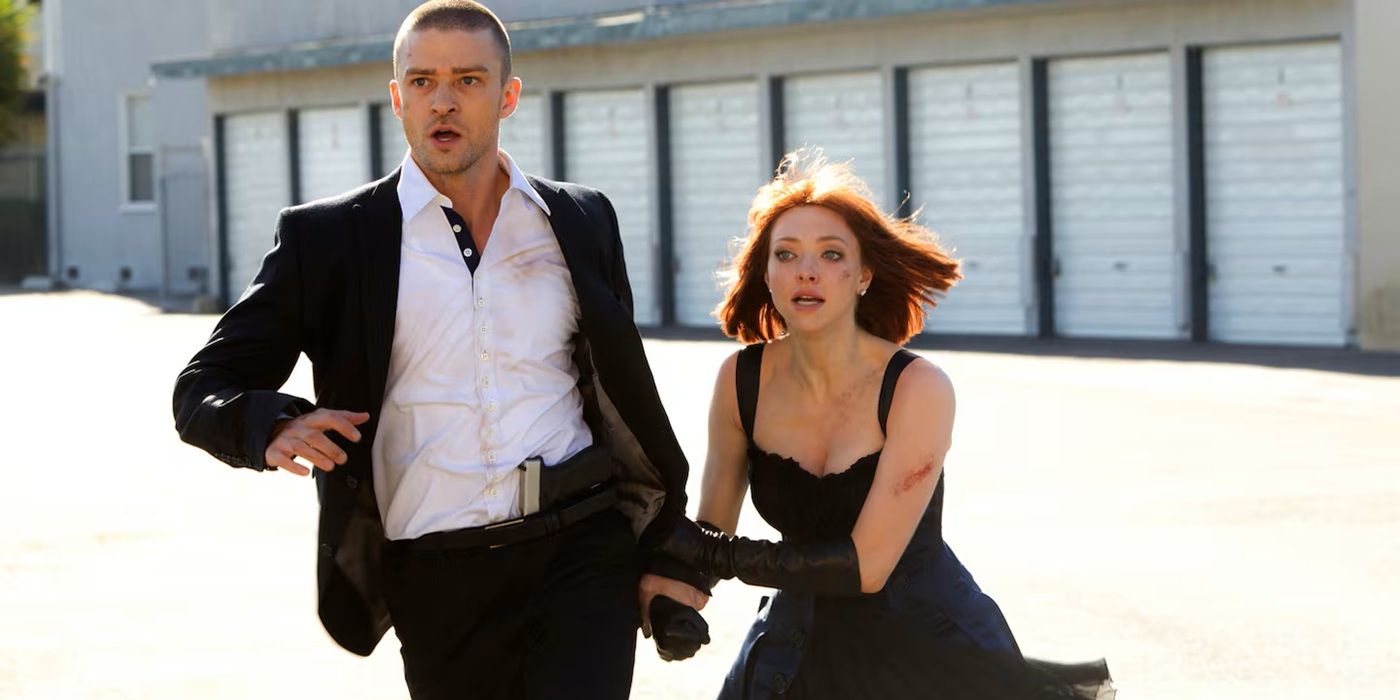 Justin Timberlake and Amanda Seyfried in In Time.