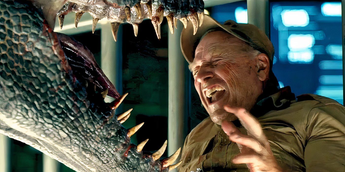 Ken Wheatley getting eaten by Indoraptor