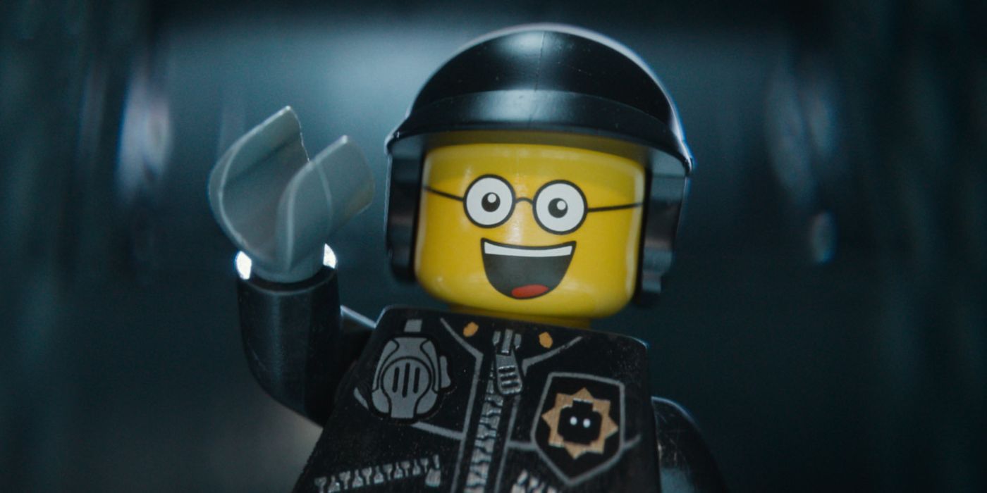 Liam Neeson as Good Cop, the alter ego to Bad Cop, in The Lego Movie