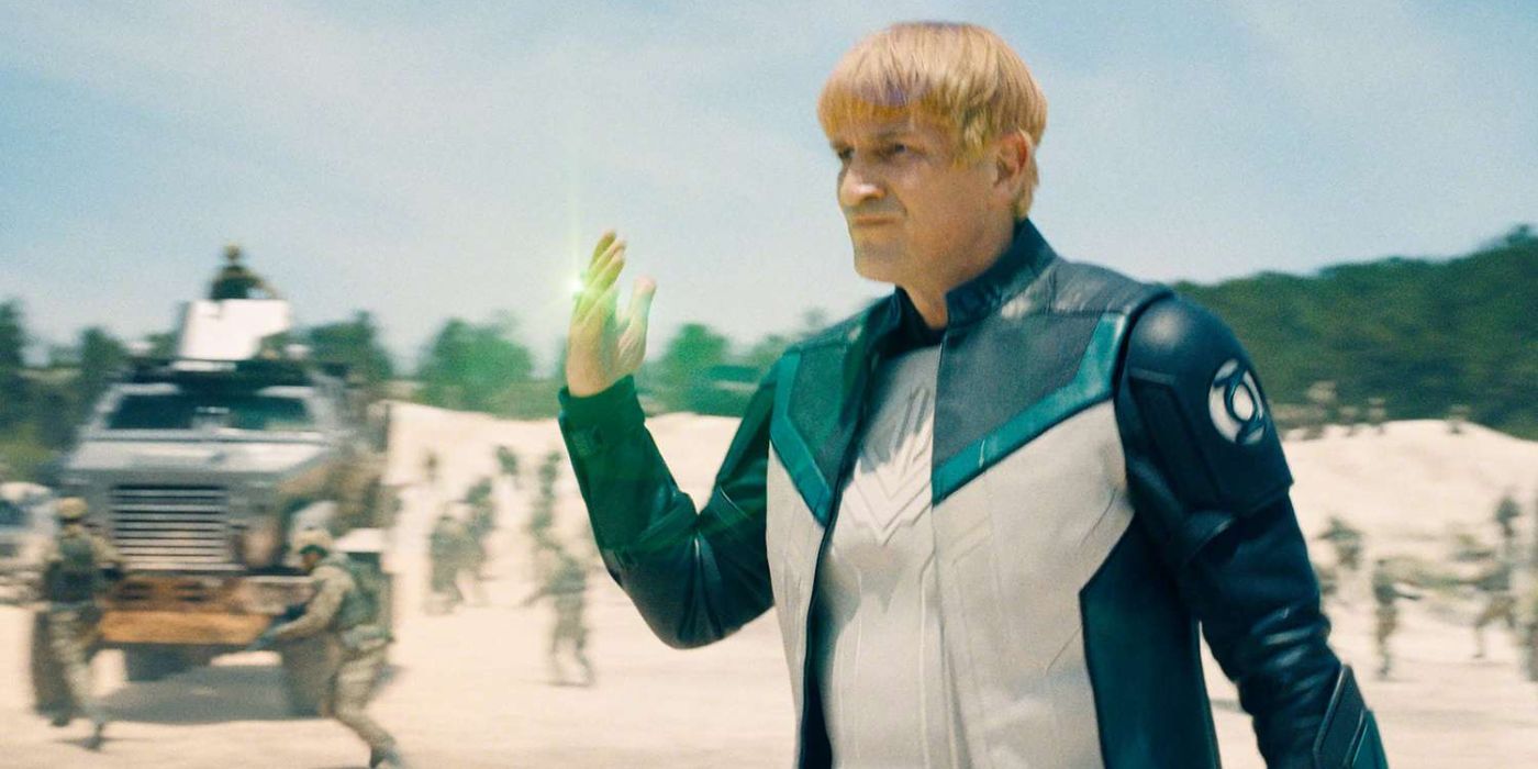 Nathan Fillion plays Guy Gardner, one of the Green Lanterns, in James Gunn's Superman
