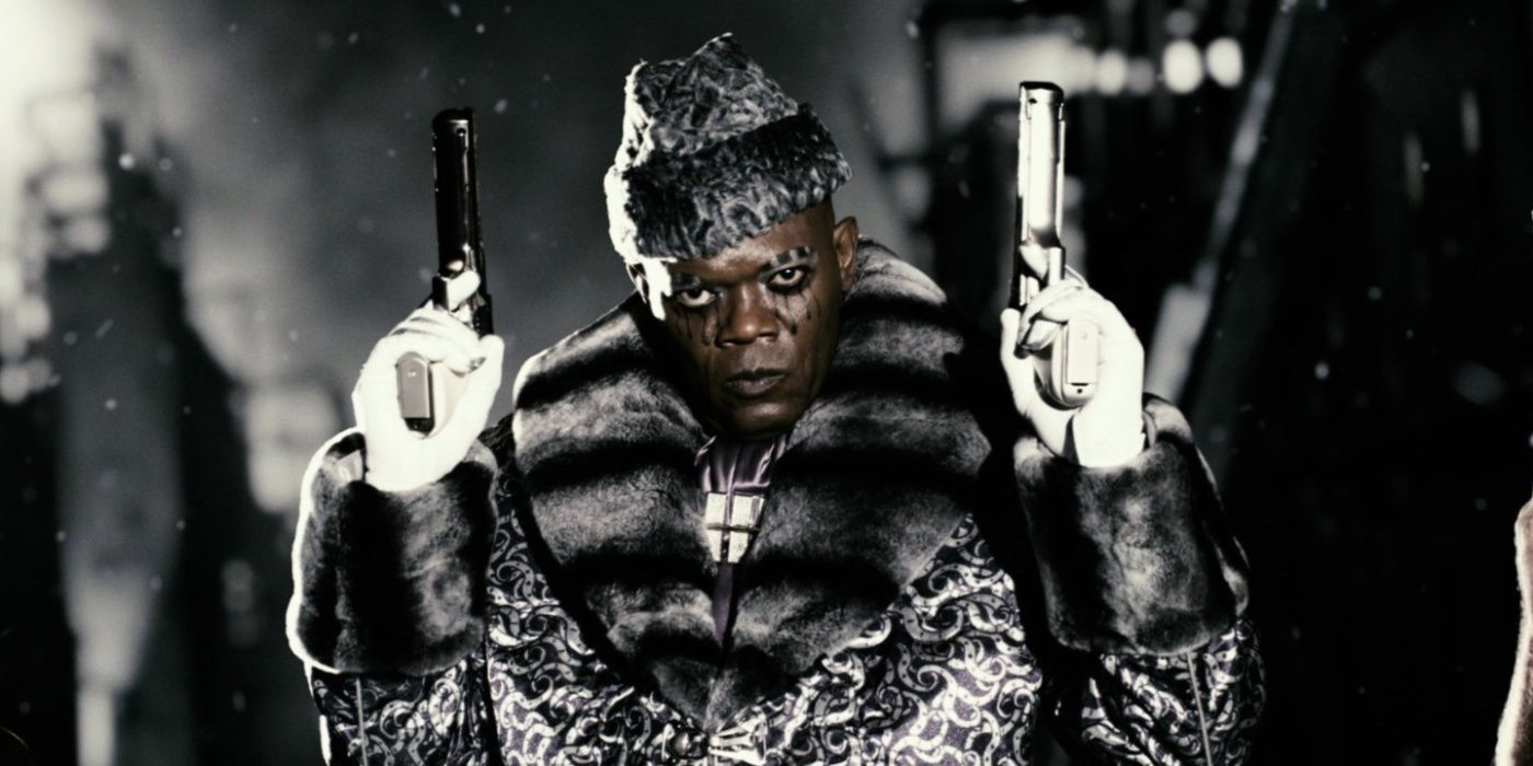 Samuel L Jackson as a the villain, The Octopus, in The Spirit