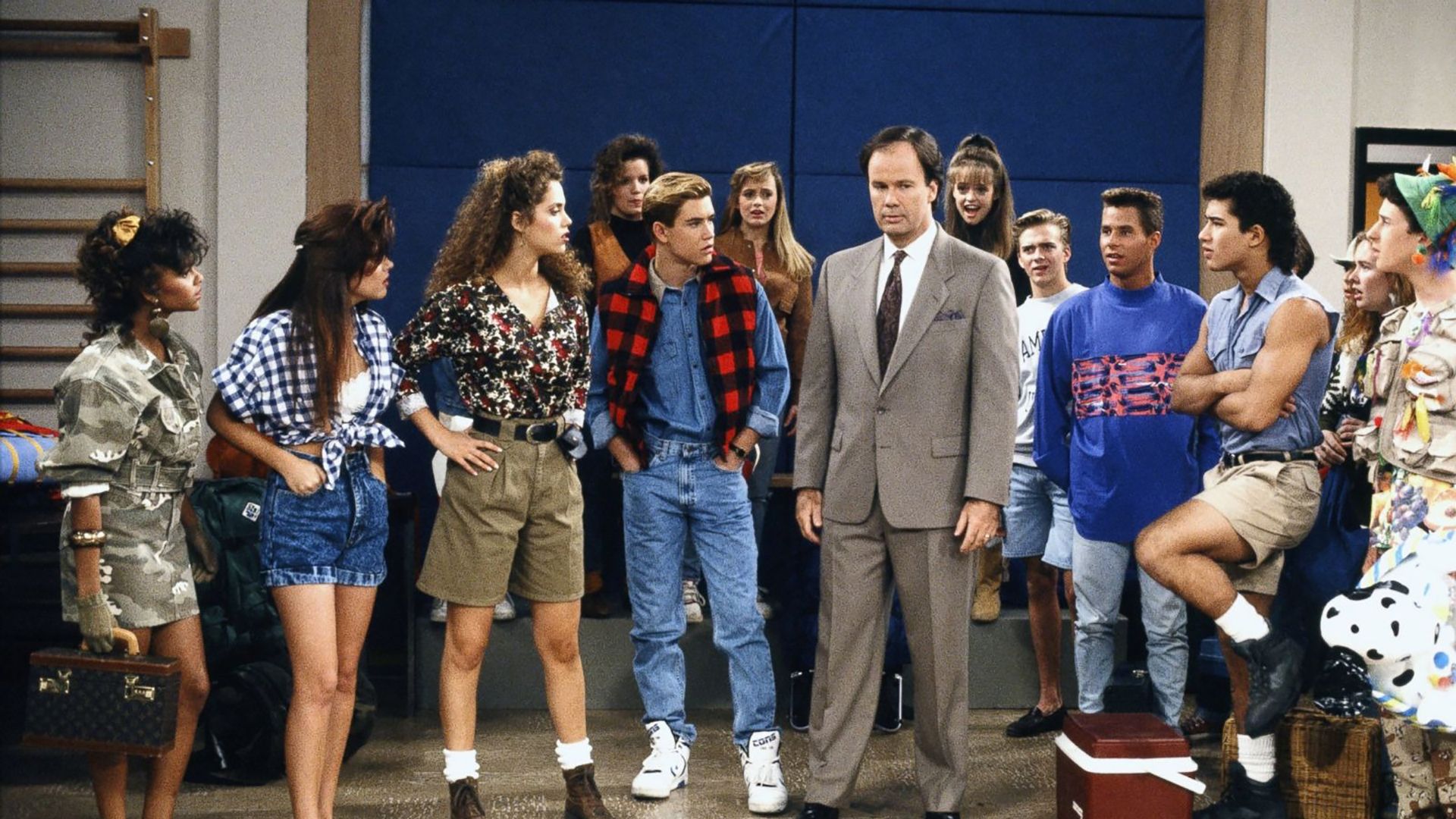 The kids with Mr. Belding on Saved by the Bell.