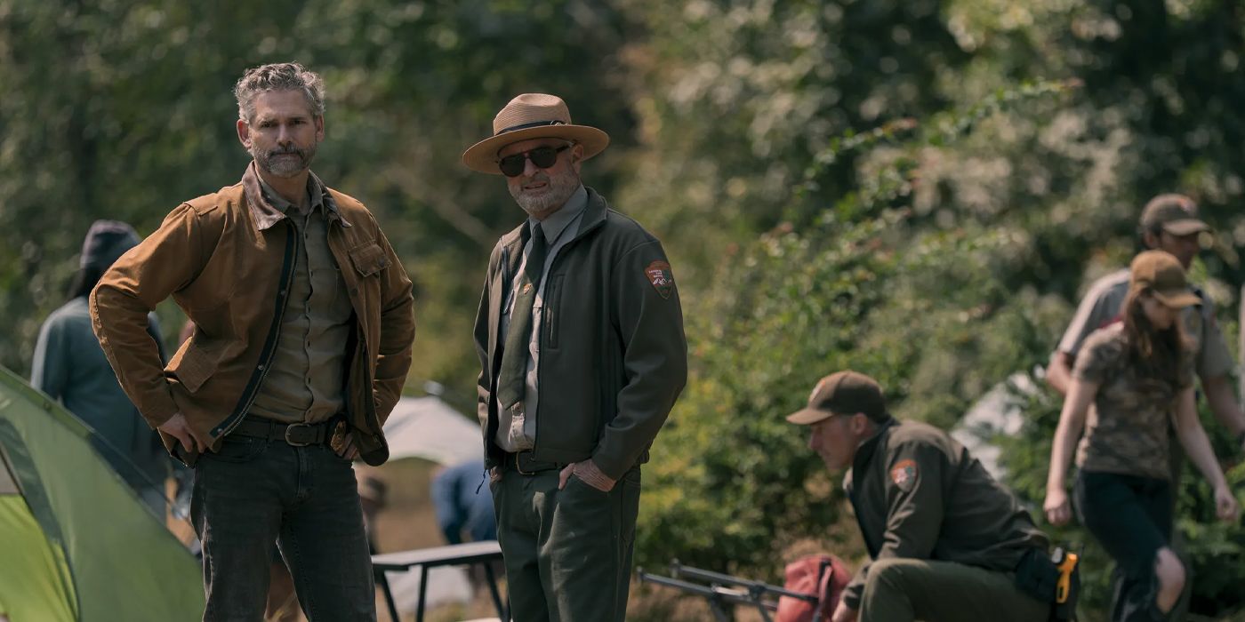 Two men  standing outside in Netflix's Untamed