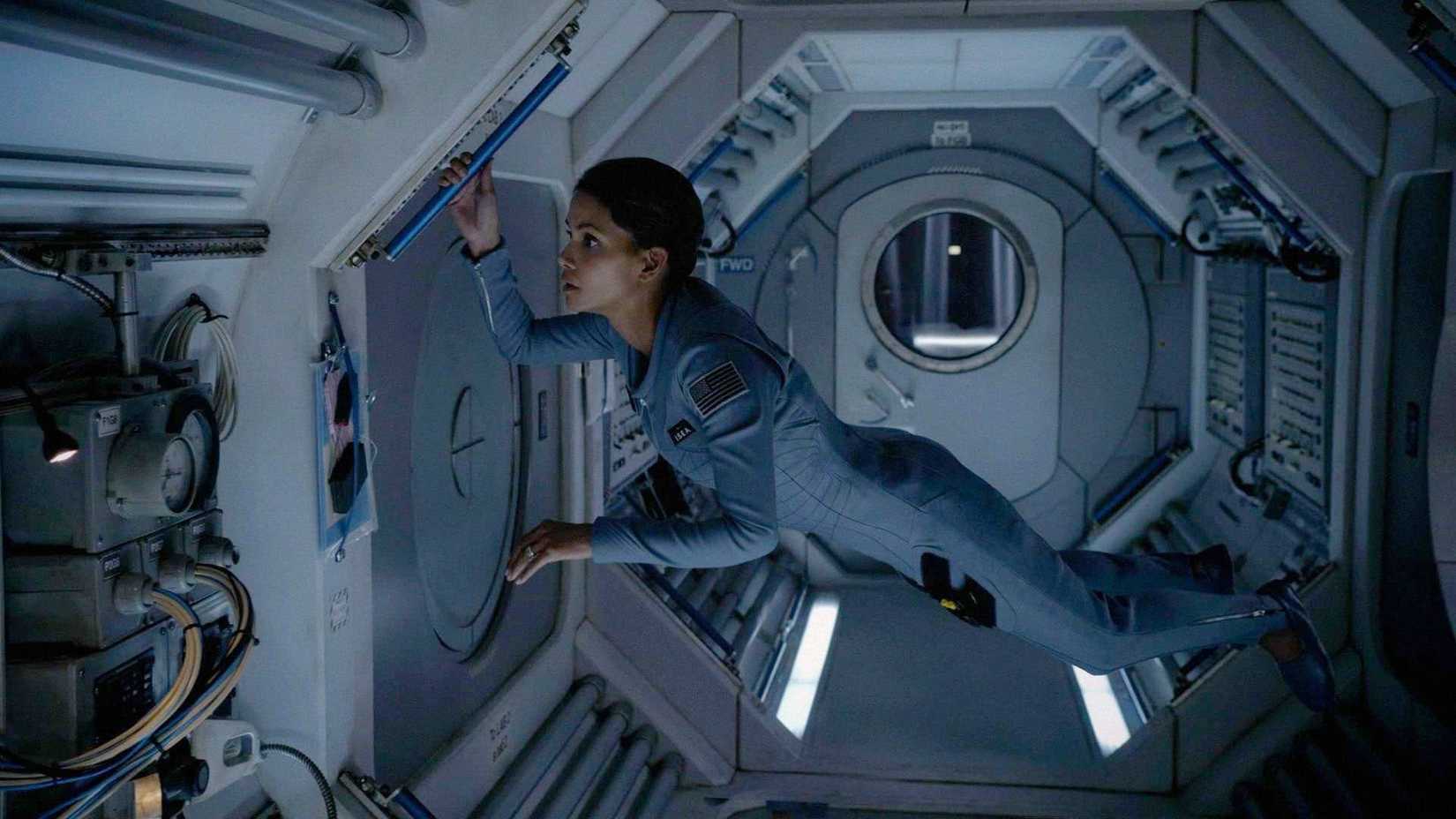 Halle Berry in 'Extant' floating in a space ship
