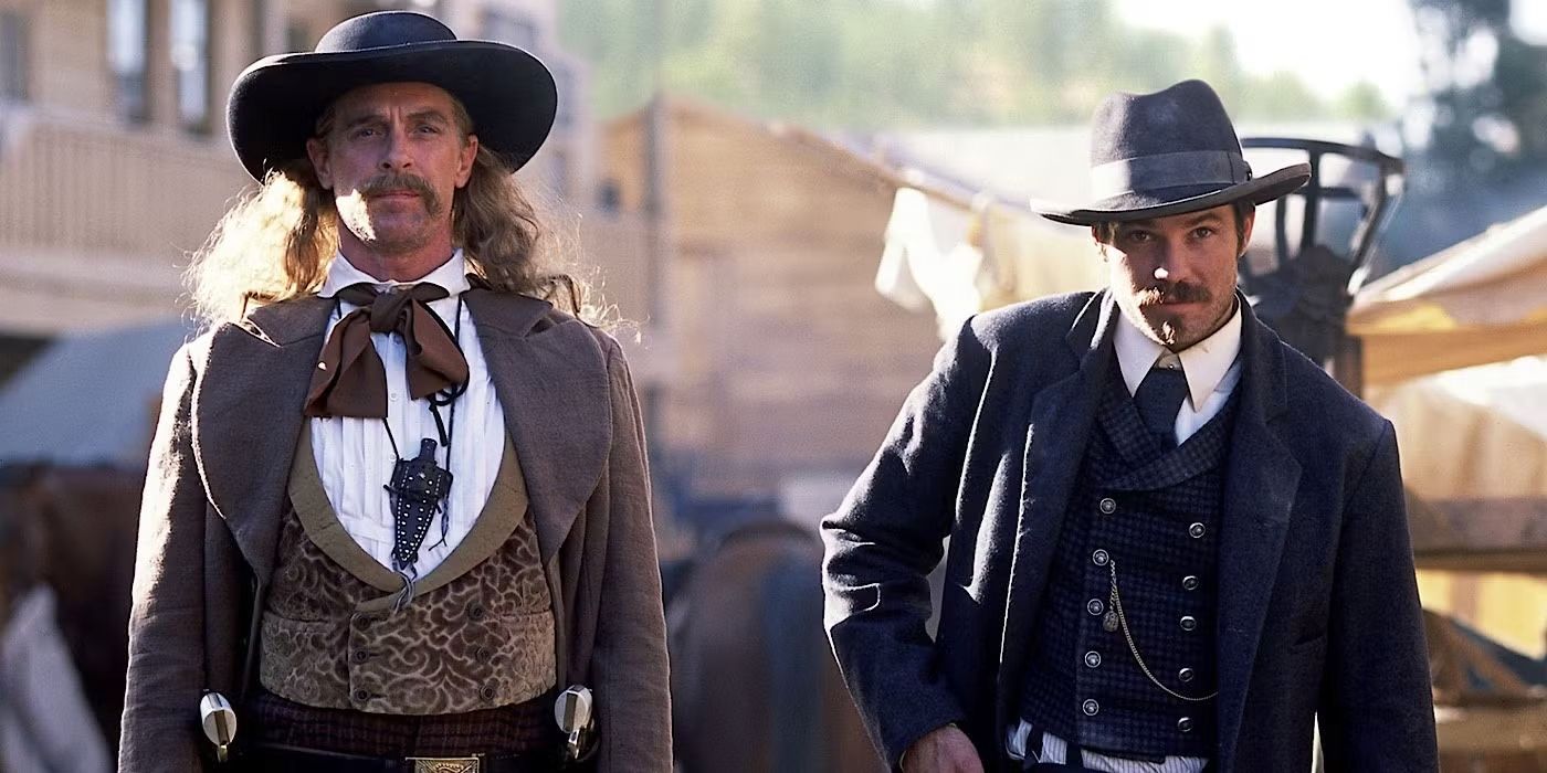 Keith Carradine & Timothy Olyphant in Deadwood