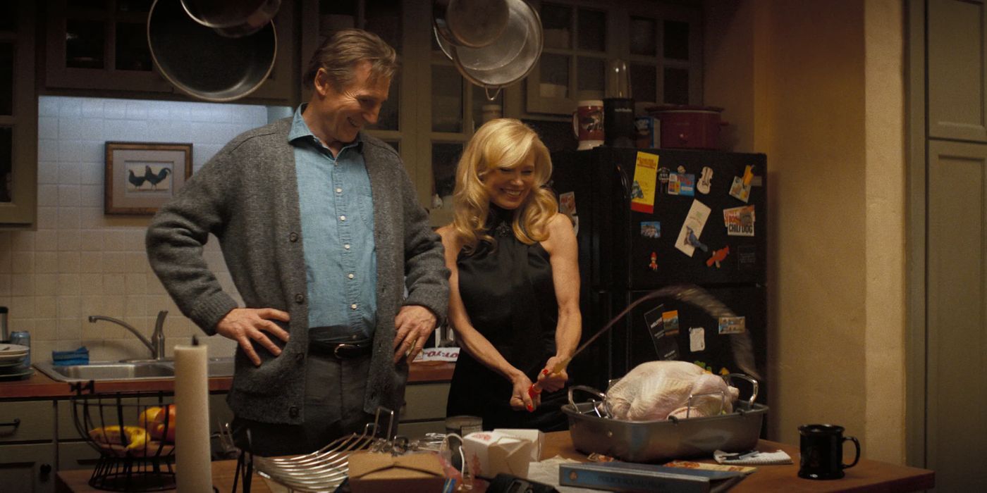 Liam Neeson and Pamela Anderson in the 2025 The Naked Gun movie