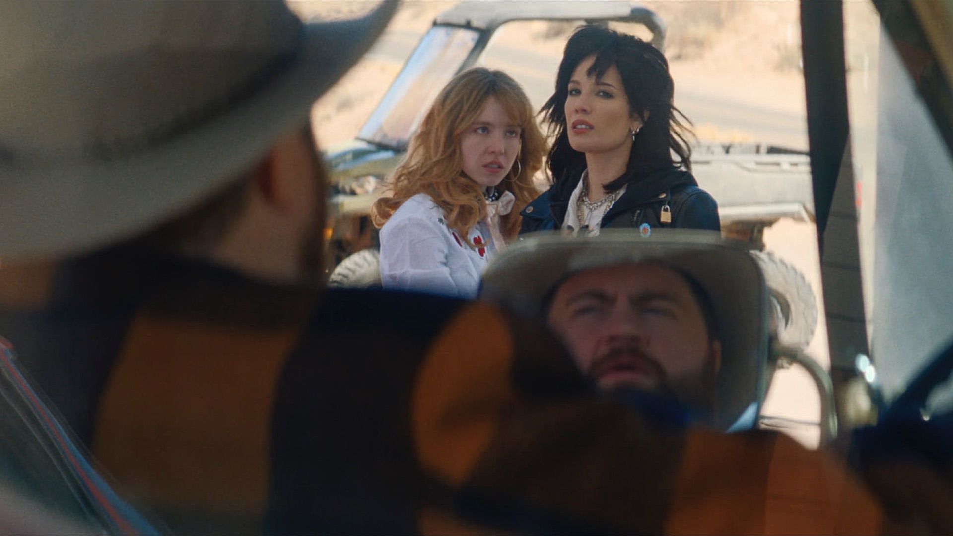 Paul Walter Hauser, Sydney Sweeney and Halsey in Americana.