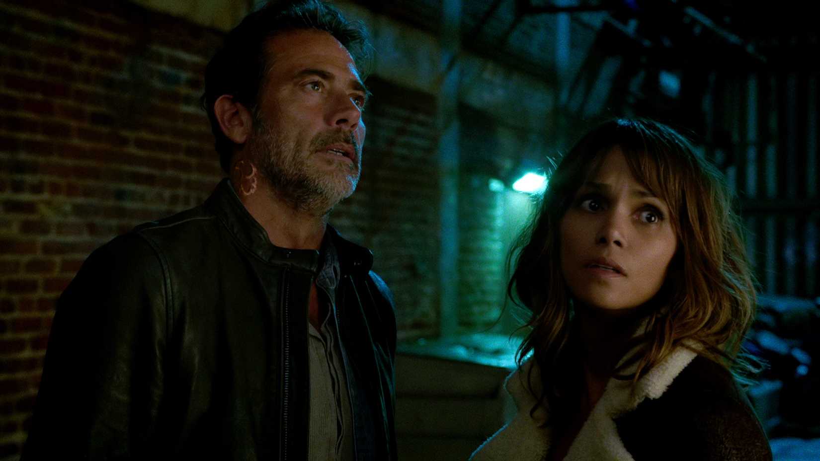 Jeffrey Dean Morgan and Halle Berry in Extant looking off-screen