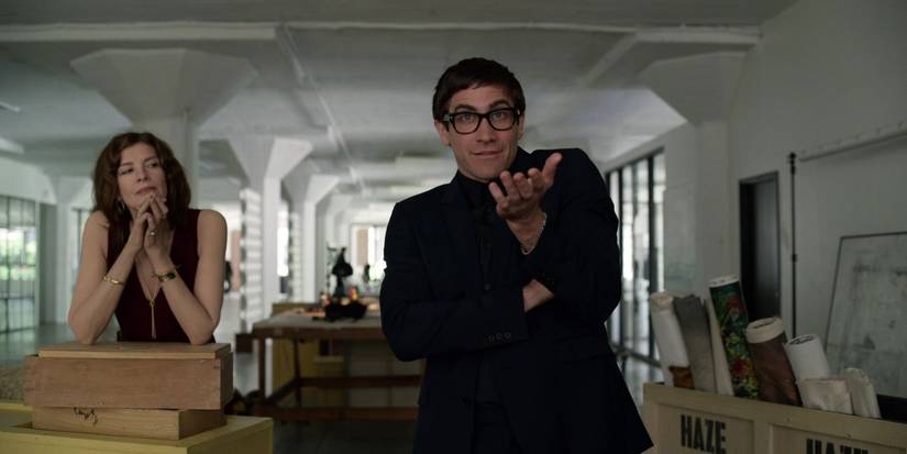 Jake Gyllenhaal and Rene Russo in 'Velvet Buzzsaw' (2021)