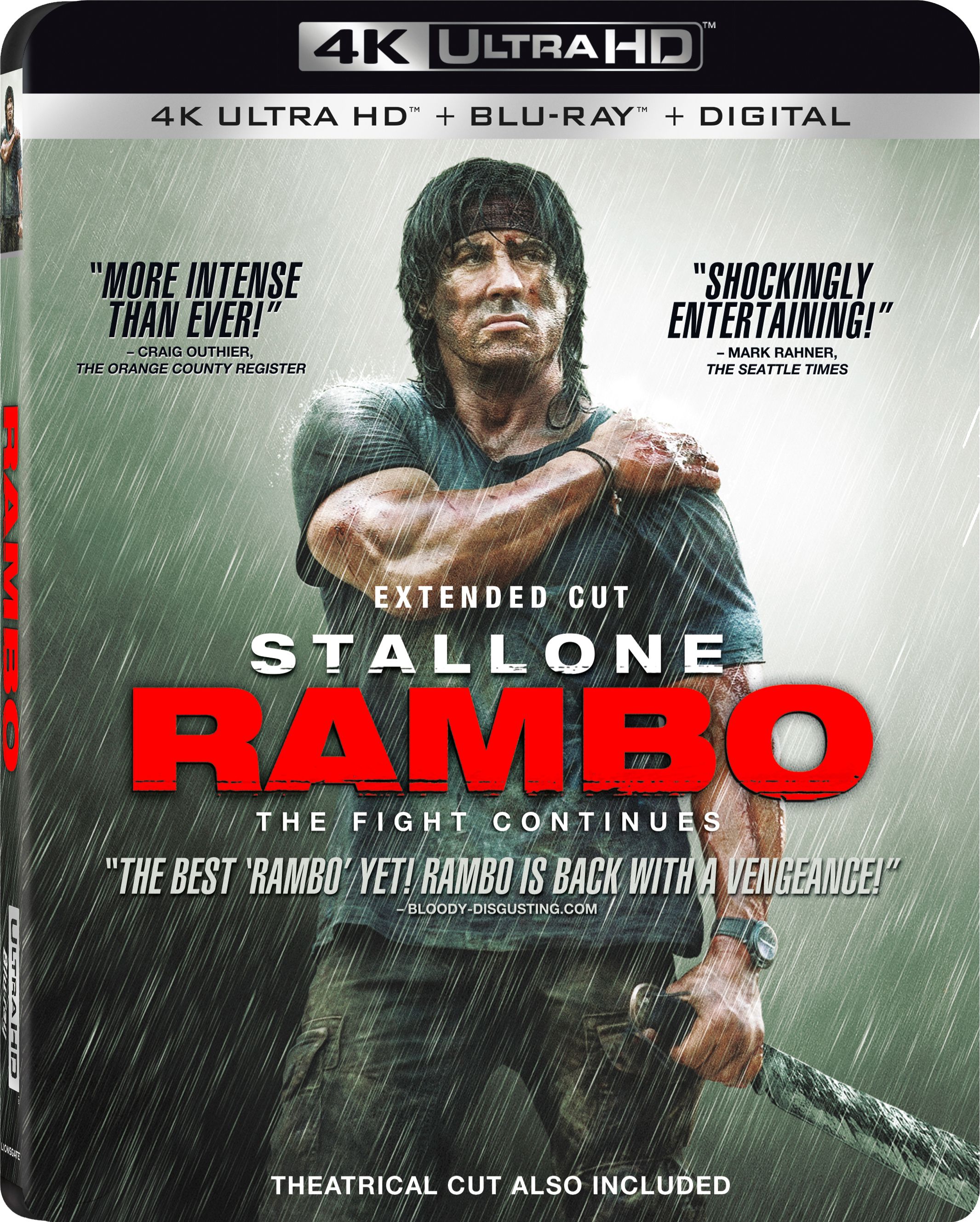 Rambo (2008) 4K Ultra HD blu-ray cover