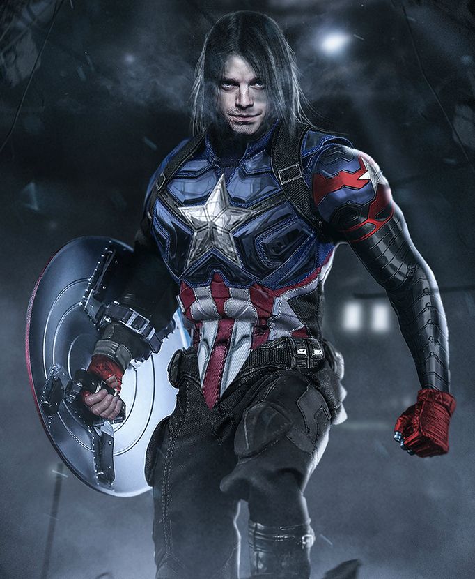 Bucky Barnes as Captain America 1