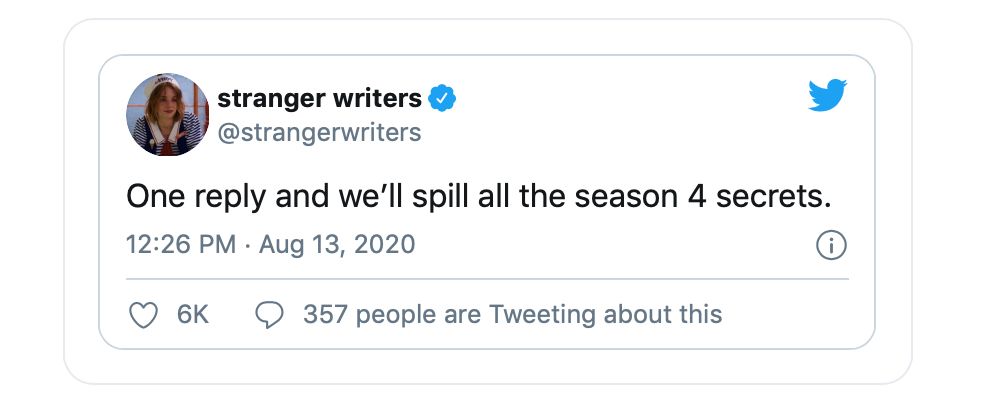 Stranger Things Writers Tweet Spoilers