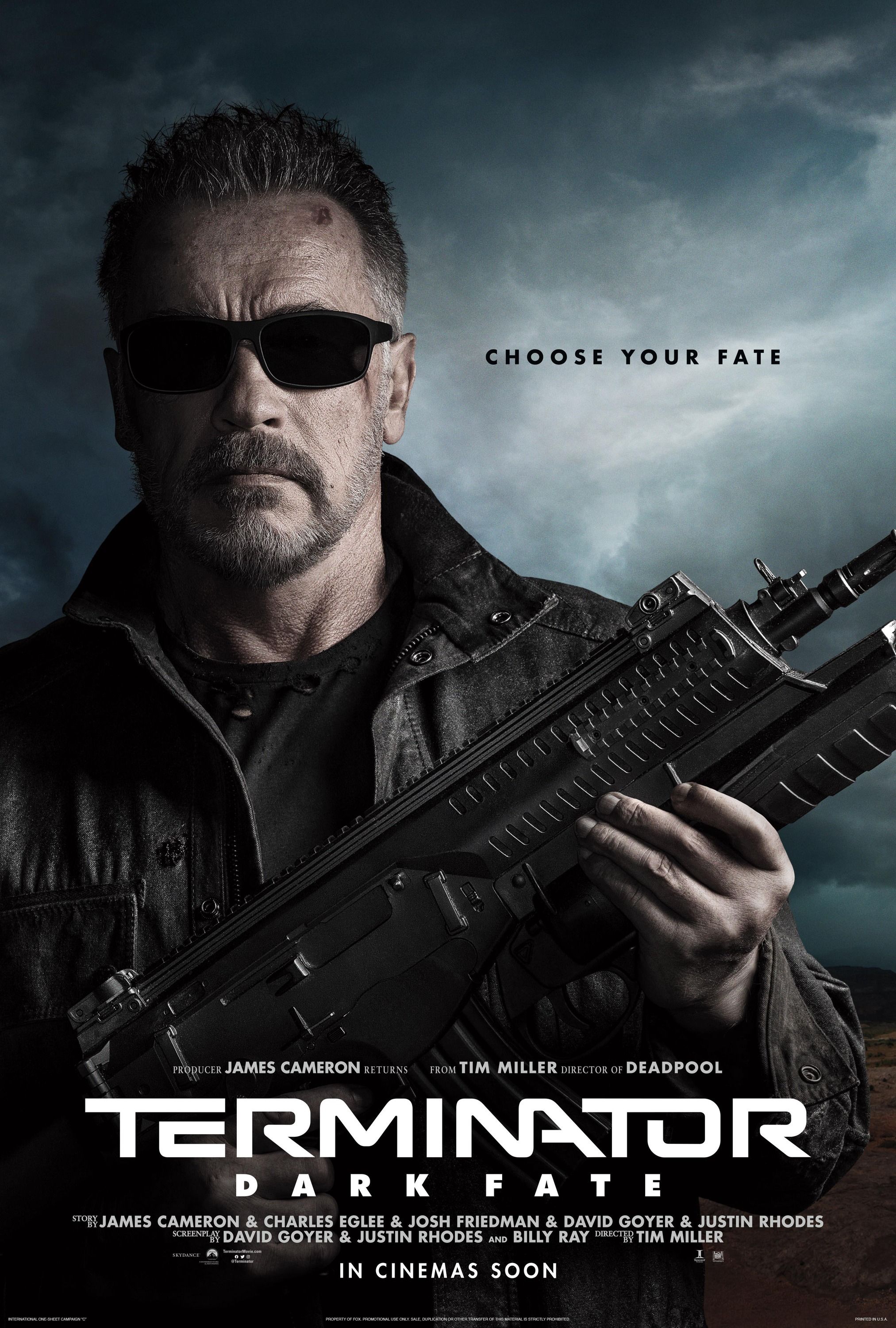 Terminator Dark Fate Character Poster Arnold Schwarzenegger