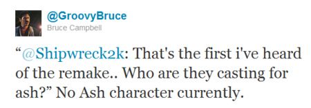 The Evil Dead Bruce Campbell Tweet #1