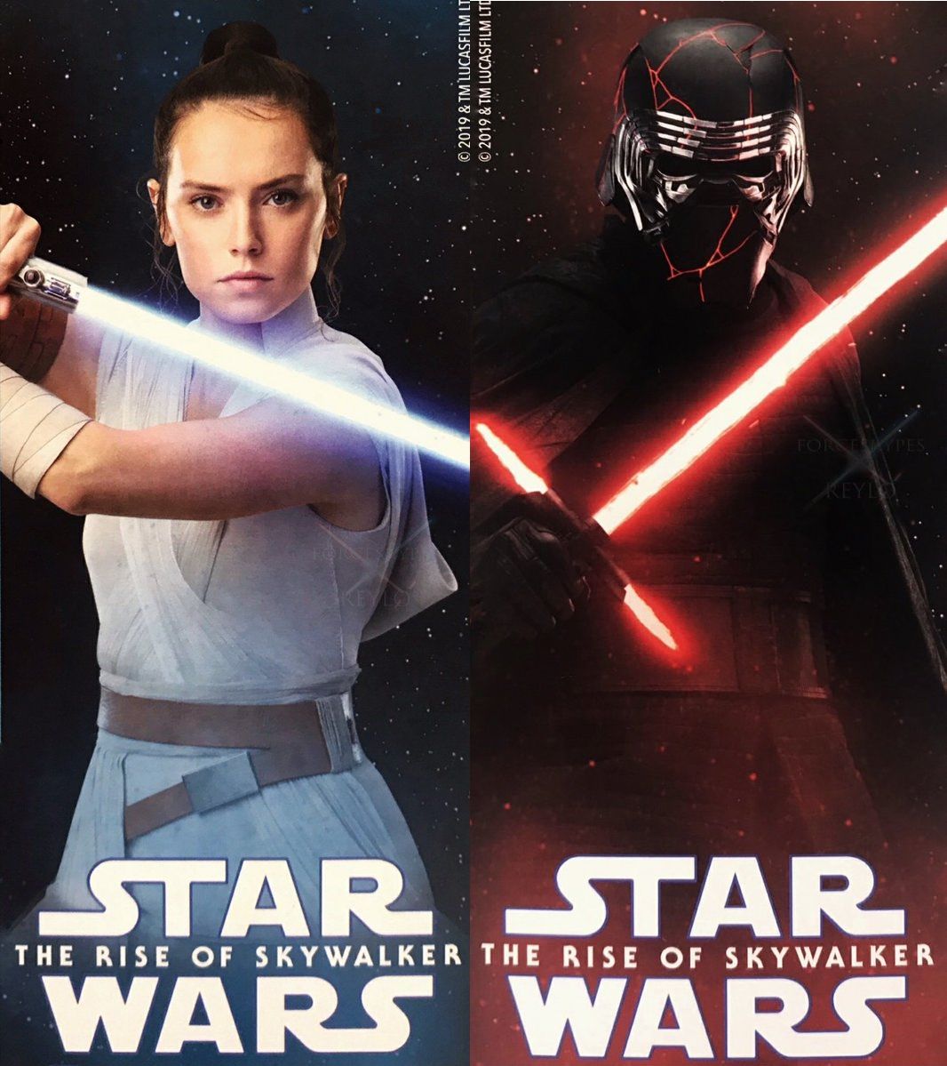 Rise of Skywalker Rey and Kylo Character dsiplay images