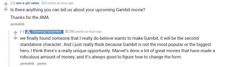 Gambit Channing Tatum AMA 2
