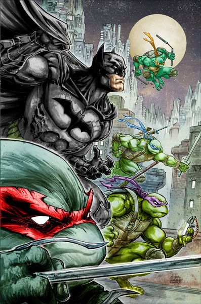 Batman & Teenage Mutant Ninja Turtles Comic Book Page 1