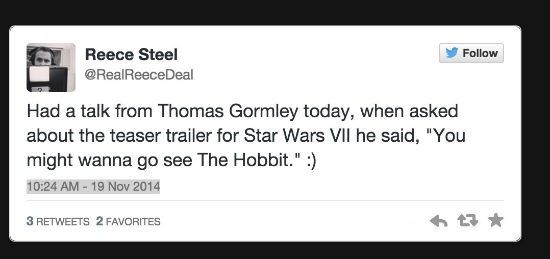 Star Wars Trailer Deleted Tweet