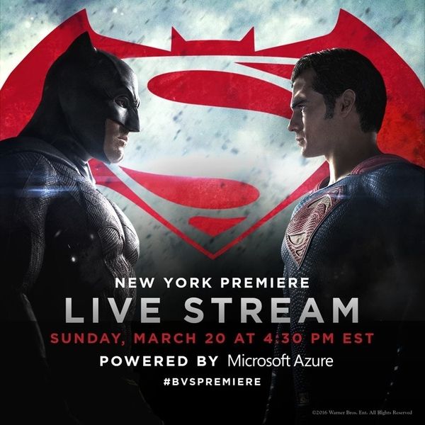 Batman v Superman Dawn of Justice Premiere Logo
