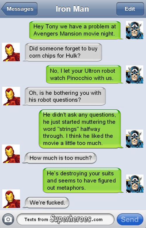 Avengers: Age of Ultron Superhero Text 1