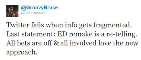 The Evil Dead Bruce Campbell Tweet #2
