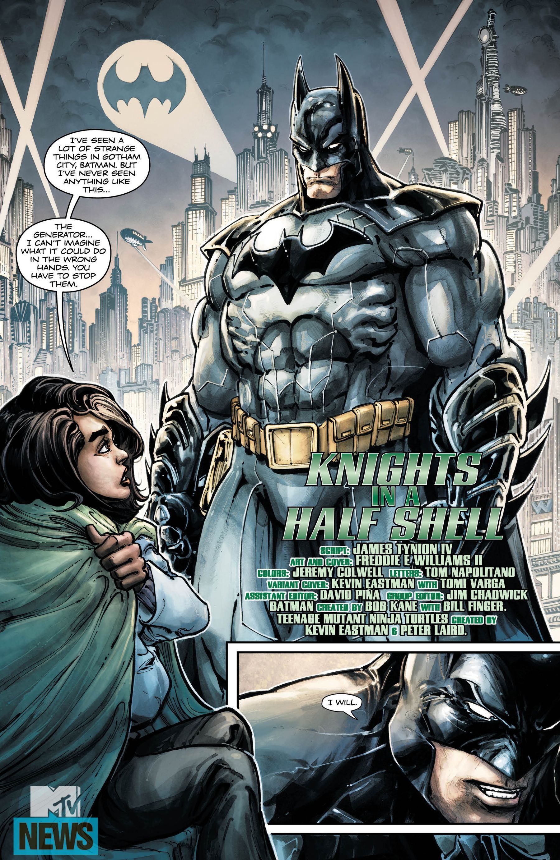 Batman & Teenage Mutant Ninja Turtles Comic Book Page 2
