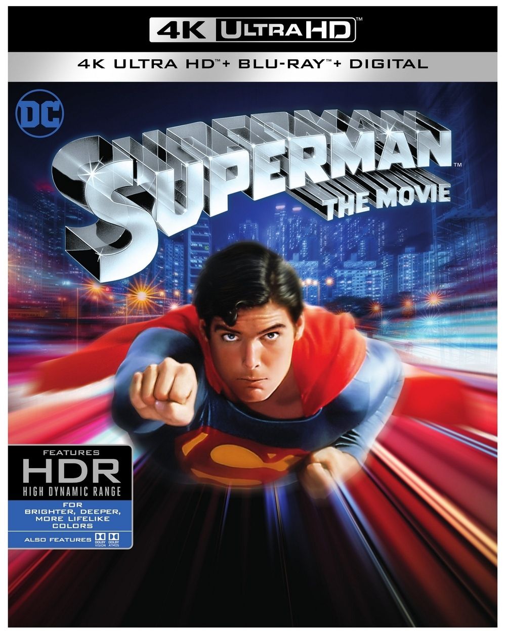 Superman 4K UltraHD cover art