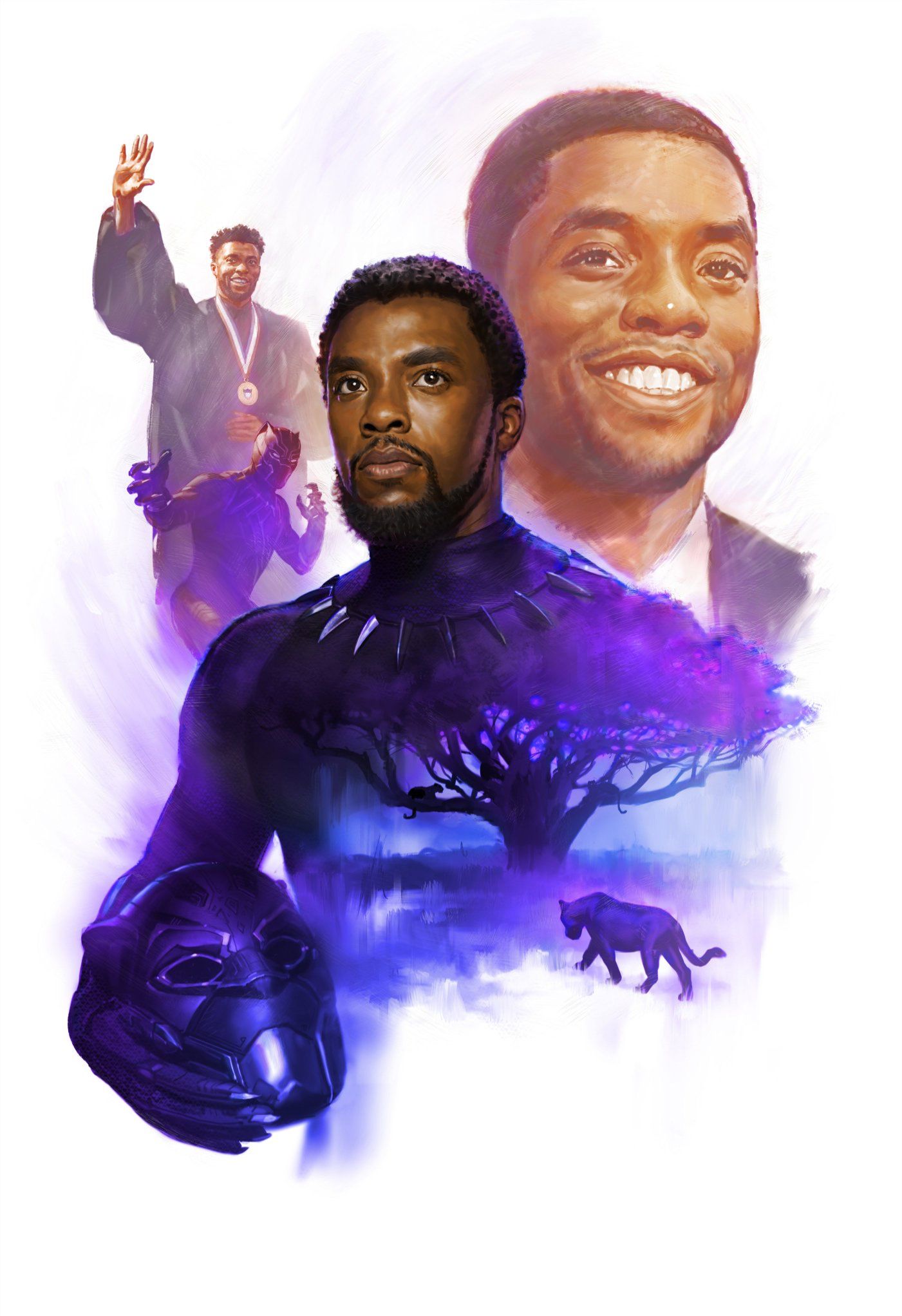 Chadwick Boseman Marvel Tribute Art