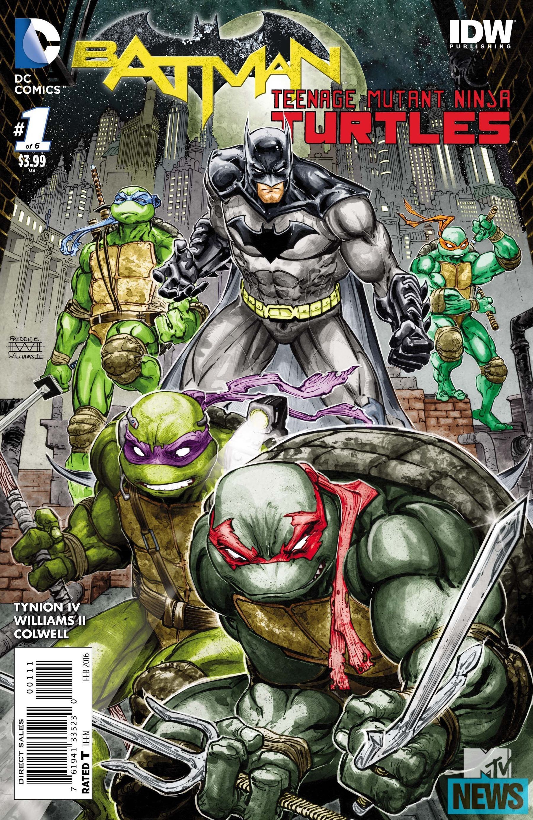 Batman & Teenage Mutant Ninja Turtles Comic Book Cover #2