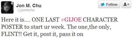G.I. Joe Retaliation Jon M. Chu tweet