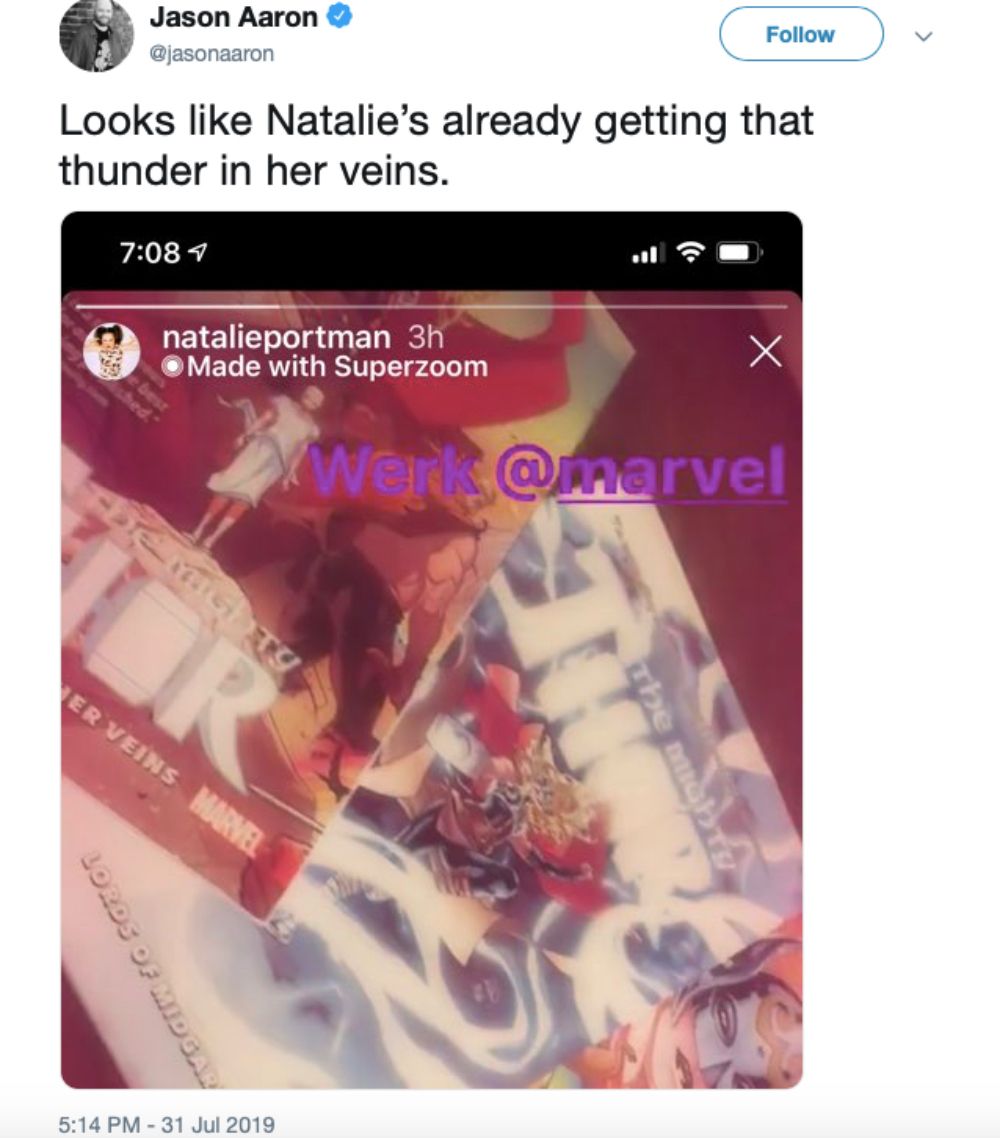 Natalie Portman Mighty Thor tweet