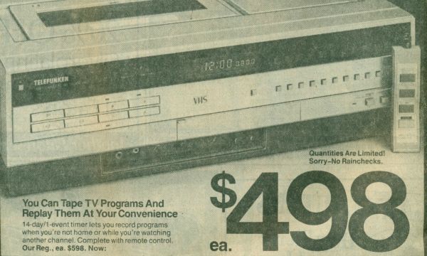 VCR Price