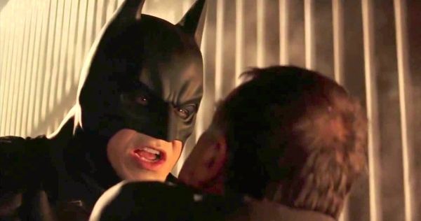 Heath Ledger Christian Bale real hitting Dark Knight