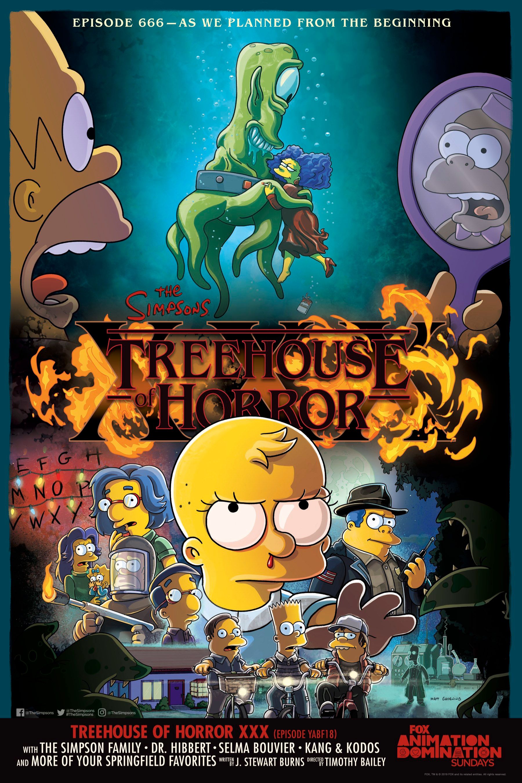 The Simpsons Treehouse of Horror XXX Stranger Things