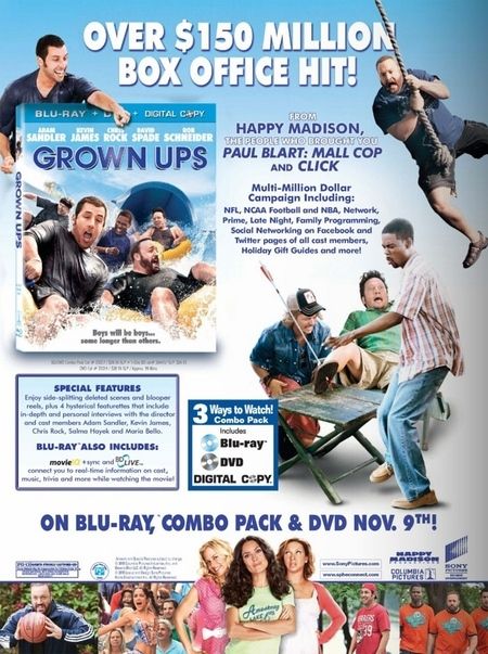 Grown Ups DVD cover art advertisement