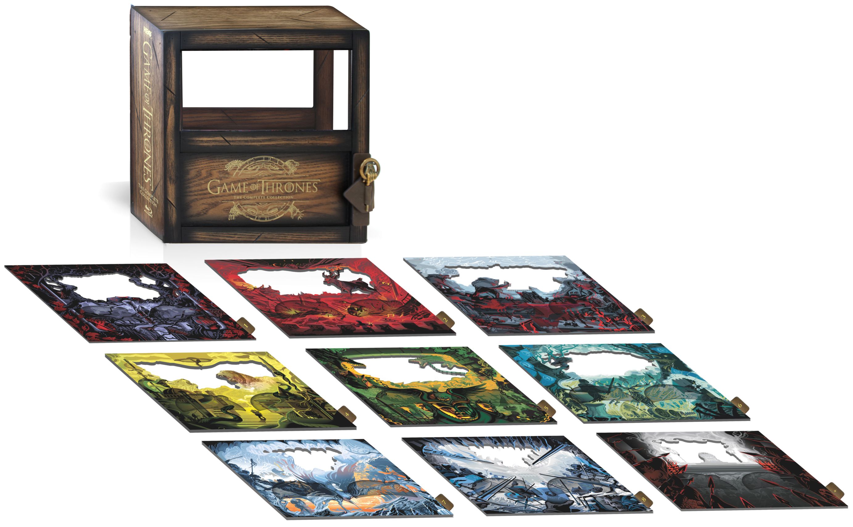 Game of Thrones The Complete Collection Blu-ray Layout