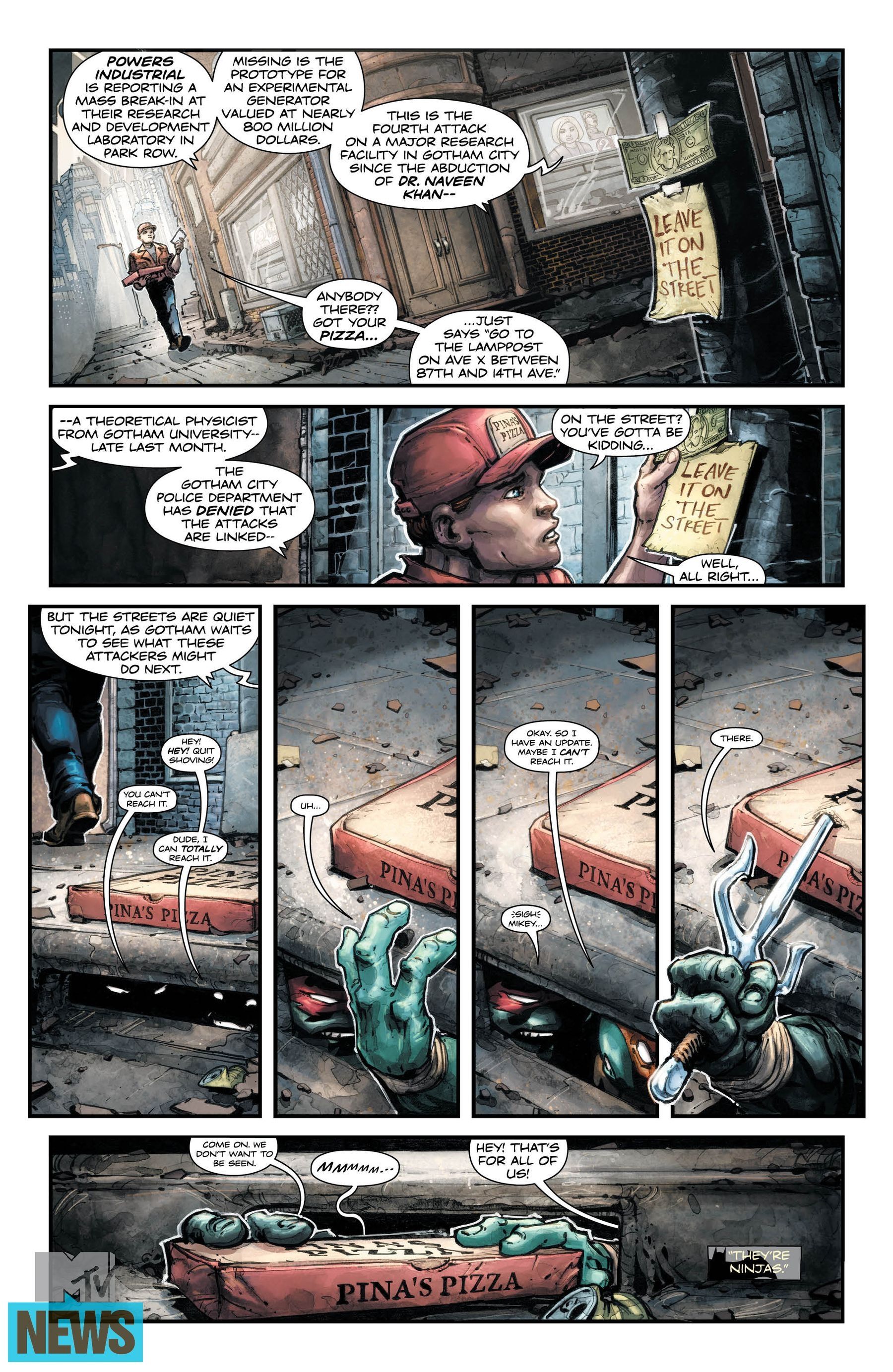 Batman & Teenage Mutant Ninja Turtles Comic Book Page 4