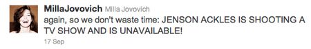 Milla Jovovich Tweets Resident Evil: Retribution #5